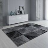 thumbnail of Teppich Kurzflor Karo Modern Waschbar Strapazierfähig Esszimmer Flur OEKO-TEX Schwarz 160x230 cm Schadstoffgeprüft – INN von Kadima Design