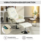 thumbnail of Massagesessel Beige 79x79x106 cm mit PU-Polsterung und 5-Punkt-Massagegerät für Wohnzimmer und Schlafzimmer