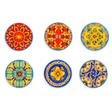 thumbnail of Excelsa set de 6 sous-verres Trinacria céramique 10,5 cm multicolore