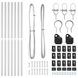 thumbnail of vidaXL Afrasteringspaal 7 pcs Zilver Staal