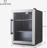 thumbnail of Beersafe XL Kühlschrank 60 Liter 2 Böden Panoramaglastür Edelstahl Schwarz