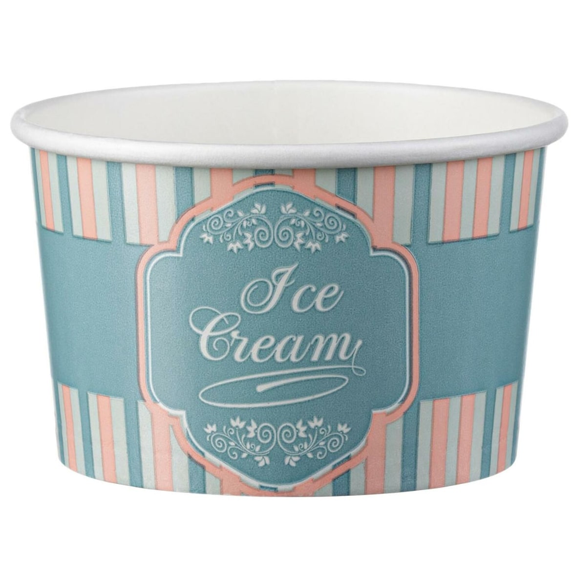 250x Eisbecher aus Papier Patisserie ICE CREAM Motiv 180 ml 6oz