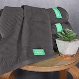 thumbnail of Benetton Set 3Pcs Toallas De Baño (30X50+50X90+70X140Cm) 450 Gsm 100%Algodon Gris Oscuro