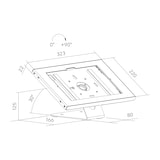 thumbnail of KIMEX - Soporte universal de pared o de mesa para tablet Apple y Samsung 10.9''-11'', Blanco