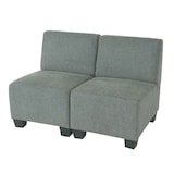 thumbnail of Modular 2-Sitzer Sofa Couch Lyon, Stoff/Textil ~ grau, ohne Armlehnen