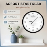 thumbnail of Monzana Funk Wanduhr Funkuhr 31cm Schwarz Weiß