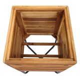 thumbnail of PROREGAL Pflanzkasten | HxBxT 60x33x33cm | Pflanzkübel Blumenkasten | Braun | Quadratisch | Outdoor Stahl Akazie Holz FSC®-zertifiziert
