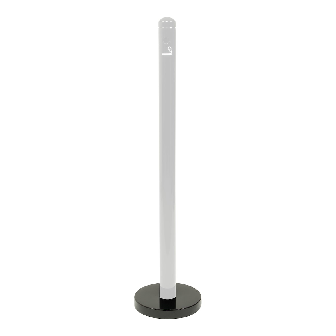 Securit® Base para cenicero en acero inoxidable pintado negro- 31x31cm