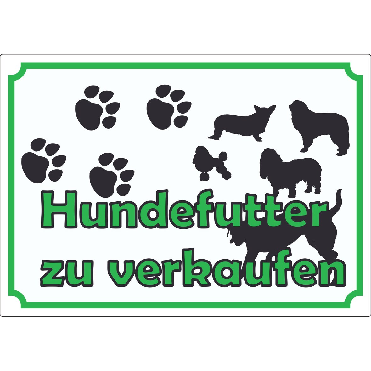 Werbeaufkleber Aufkleber Hundefutter A5 (148x210mm)