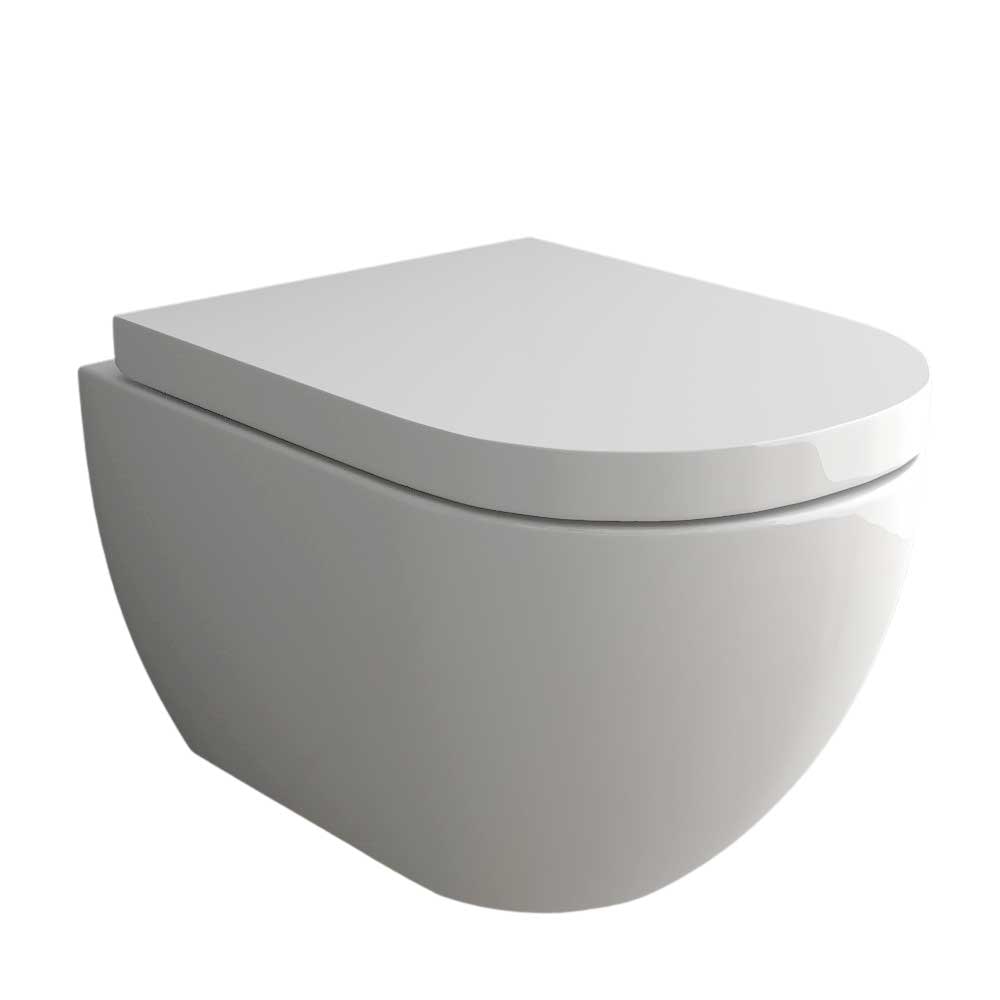 Alpenberger WC mit WC-Sitz Soft-Close - Spülrandlos mit Lotuseffekt - Toilette Bad