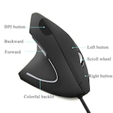 thumbnail of Souris Optique Sans Fil Pour Gaucher 2.4GHz 1000-1600DPI USB Ergonomique YONIS