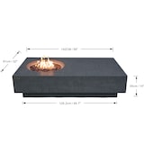 thumbnail of ELEMENTI Feuertisch Metropolis Feuerstelle aus Beton - Komplett-Set, wetterbeständig, Dunkelgrau 142x81x35cm