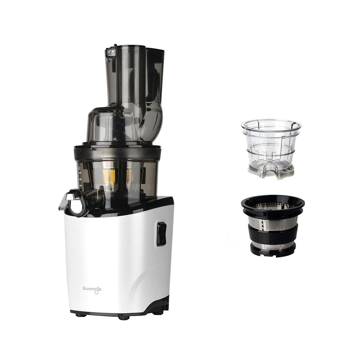 Kuvings - Extracteur de jus REVO830 + kit sorbet & smoothie - Double embouchure, Système de découpe automatique - Blanc