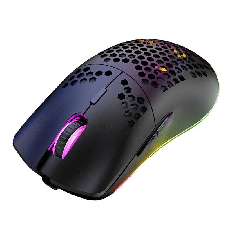 Souris Gaming Sans Fil RGB Légère Avec Batterie Longue Durée Noir YONIS