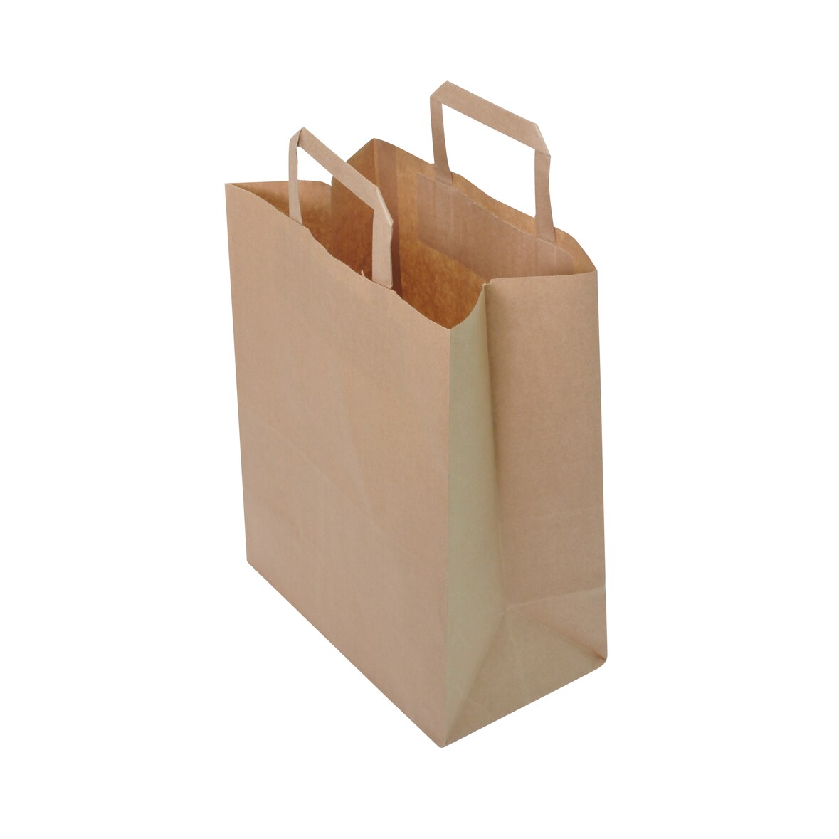 Sac kraft NOVABAG brun 26+14x30 cm poignées plates – Pack 4 cartons lot 1000