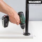 thumbnail of WAGNER Möbelbein/Tischbein/Möbelfuß INDUSTRIAL PIPE - Ø 30 x 400 mm, 2 Anschraubplatten Ø 75 mm, Stahl schwarz- 12504001