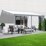 thumbnail of Terrassenüberdachung Sky Guard Aluminium 557 cm als Bausatz Sichtschienen und Hohlkammerplatten Weiß
