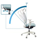 thumbnail of Ergonomischer Bürostuhl Skandis Pro mit Kopfstütze mint / Gestell weiß hjh OFFICE