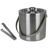thumbnail of Eiseimer Eiswürfelbehälter Eisbehälter Serviereimer Barzubehör mit Zange Edelstahl mit Deckel