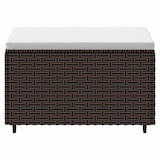 thumbnail of vidaXL Gartenhocker mit Kissen Braun Poly Rattan