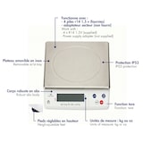 thumbnail of Louis Tellier -  Balance électronique professionnelle -  50kg -  IP53 -  précison 5g -  plateau amovible inox 29,8 x 23,6 cm -  N3673