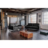 thumbnail of KAWOLA Sofa VILNIUS 2-Sitzer Lederfaserstoff schwarz
