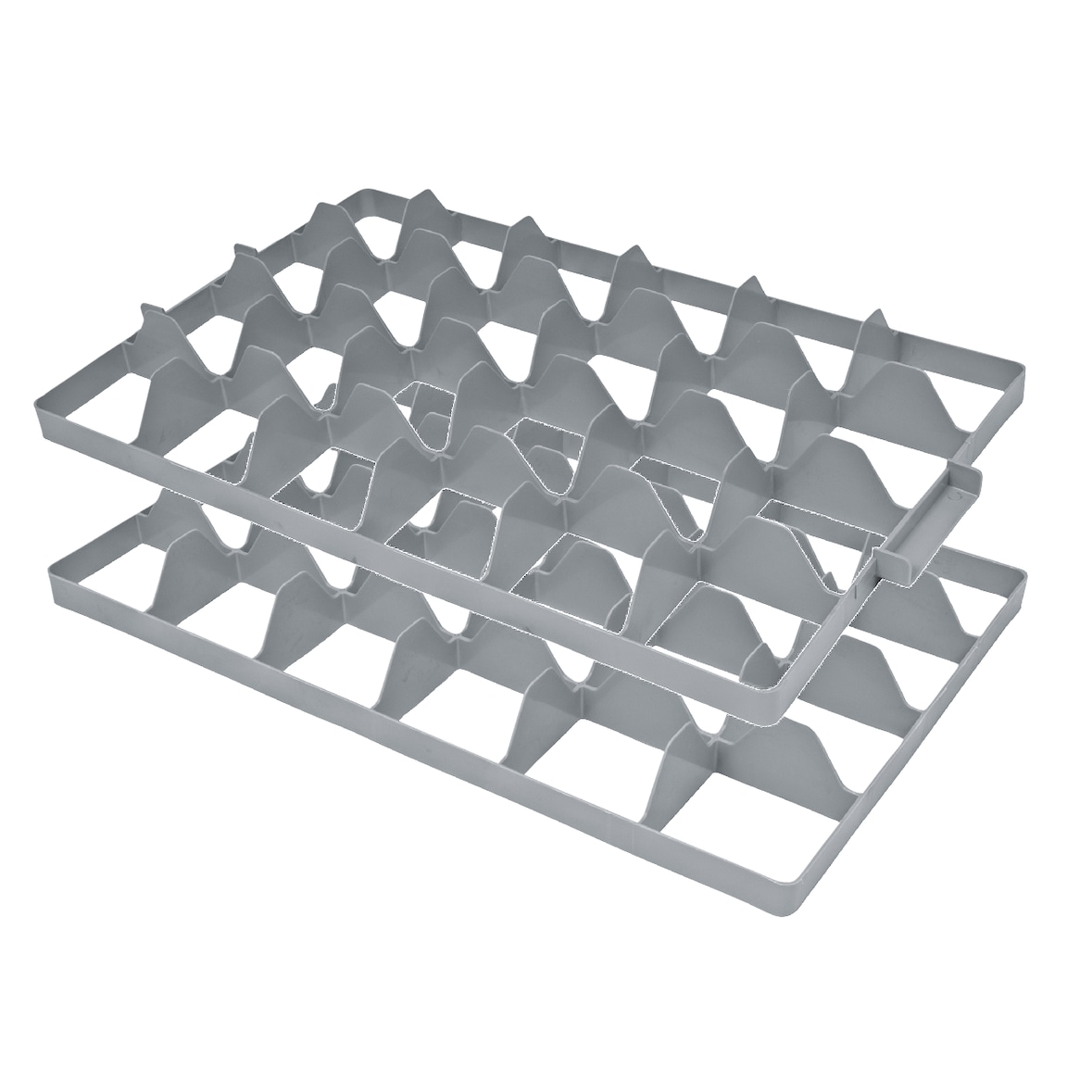 METRO Professional Bac pour verres, 584 x 357 x 60 mm, gris, lot de 2