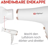 thumbnail of Alpina Haartrockner, 2300 Watt, Weiß/Rose-Gold