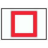 thumbnail of Schifffahrts­beschränkungen Schild mit Symbol A5 Rückseite selbstklebend
