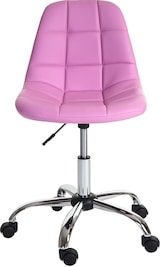 thumbnail of Drehstuhl | HxBxT 92x62x54cm | Sitzhöhe 48cm | Schalensitz Kunstleder | Rosa | Bürostuhl Arbeitshocker