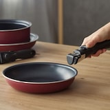 thumbnail of BERGNER Click&Cook - Set 5 Bratpfannen Ø18/Ø20/Ø22/Ø24/Ø26cm aus gepresstem Aluminium und 3 Stielkasserollen Ø16/Ø18/Ø20cm mit abnehmbaren Griffen