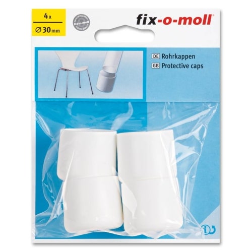 Rohrkappen rund 30mm weiß fix-o-moll