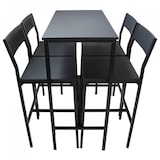 thumbnail of Bartisch-Set mit 4 Hockern SCHWARZ LIGNANO von Yelloo