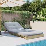 thumbnail of vidaXL Futon slaapbank met matras 90x206x11 cm geïmpregneerd hout