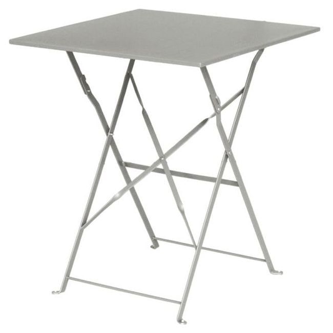 Bolero Viereckiger Klappbarer Terrassentisch Stahl Grau 60Cm
