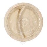 thumbnail of 10 Teller, Palmblatt 2-geteilt 300 ml Ø 23 cm · 5,3 cm mit rPET Deckel "Kombipack"