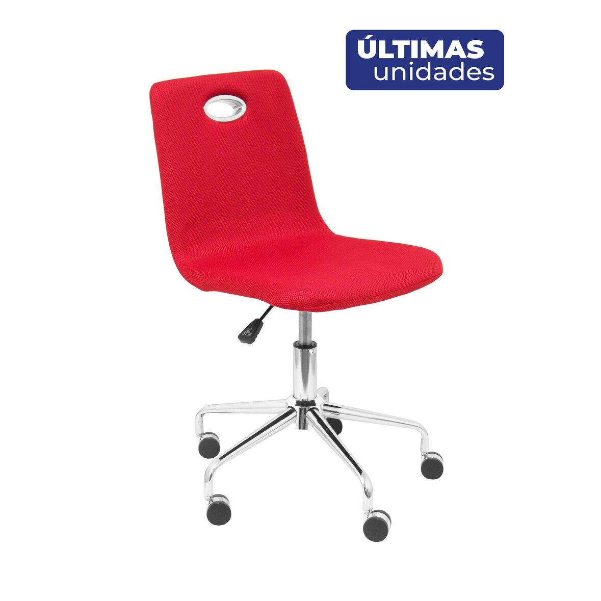 Olivares Silla infantil  con mecanismo giratorio y  Respaldo y asiento tapizado en tejido de malla color rojo