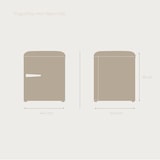 thumbnail of EVVO Frigorífico Mini F20 Retro Verde Aquamarina, 45 l, vintage, bajo consumo, silencioso