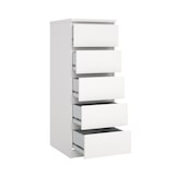 thumbnail of WellHome - Cómoda de Dormitorio con 5 Cajones en color Blanco 41 x 50 x 112 cm - Sil White
