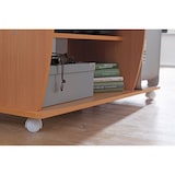 thumbnail of Laptoptisch Computertisch Buche Rollen Schreibtisch Tastaturauszug Arbeitstisch