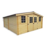 thumbnail of HABRITA abri madriers massifs 18.27 m² bois naturel ba4050.02n