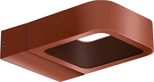 PITT 7W LED-Applikation für den Außenbereich, Doppelemission 100-100°, IP65-Aluminiumstruktur, 3000K Corten - Rossini Illuminazione