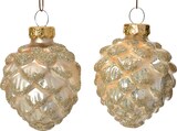 thumbnail of 6 Glaszapfen 7cm Christbaumschmuck Weihnachtskugeln Weihnachtsbaumschmuck Perle