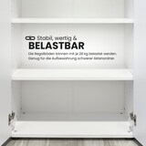 thumbnail of bümö Aktenregal & Schrank abschließbar, Büroschrank Regal & Schubladen Kombination Holz 80cm breit in Graphit/Weiß - Schrank für's Büro &