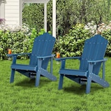 thumbnail of COSTWAY Adirondack-Stuhl mit Getränkehalter, wetterfester Gartenstuhl, Gartenstuhl aus Kunststoff