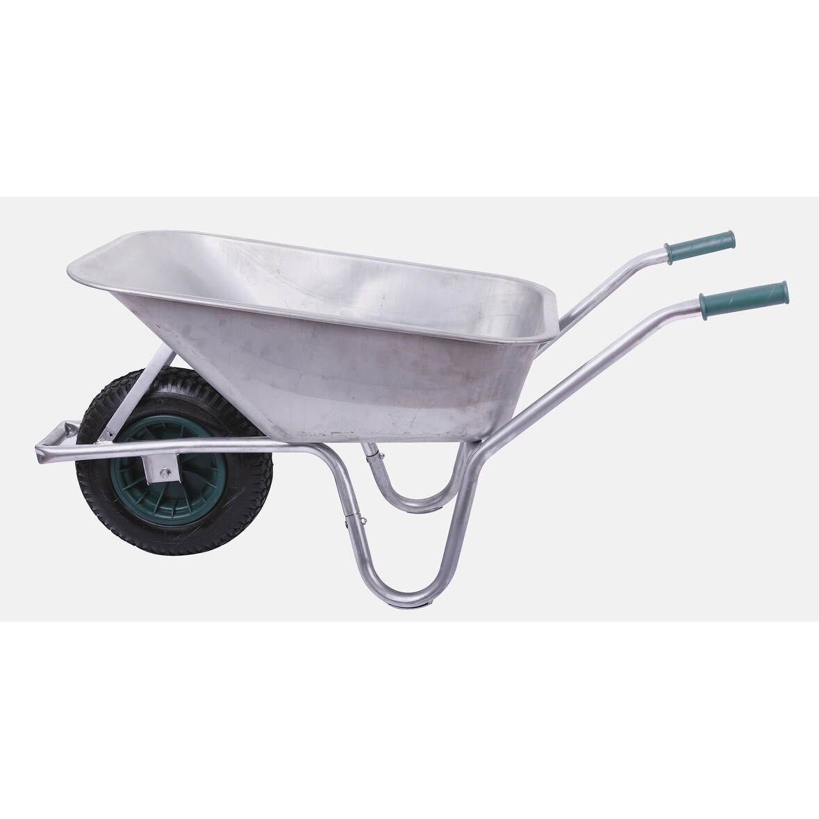 Schubkarre 100 Liter bis 250 kg Belastbarkeit, verzinkt (Gartenkarre Bauschubkarre Baukarre Gartenschubkarre für Baustelle