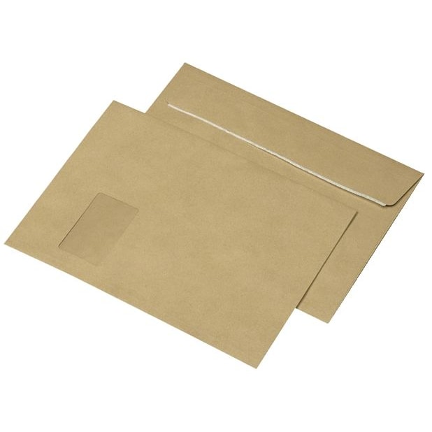 mayer-network 284247 Faltenumschlag C4,Falte 20mm,h.k.mit Abdeckstr.,m.F.,braun,110 g/qm