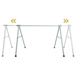 thumbnail of Soporte de sillín para bicicleta HWC-K39, soporte de suspensión para bicicleta, metal con recubrimiento en polvo 114x170x114cm extensible ~ plata