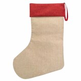 thumbnail of Weihnachtsstrumpf Weihnachtsmann 31x46cm Jute
