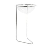 thumbnail of Danieli - Bancarella Espositore da Terra con Cesto Trasparente, Base in Metallo Cromato Lucido e Porta Avvisi